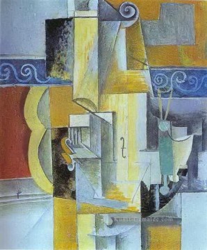  violine - Violine und Gitarre 1913 kubist Pablo Picasso